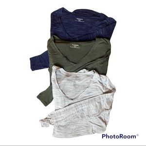 Set of 3 motherhood maternity long sleeve shirts